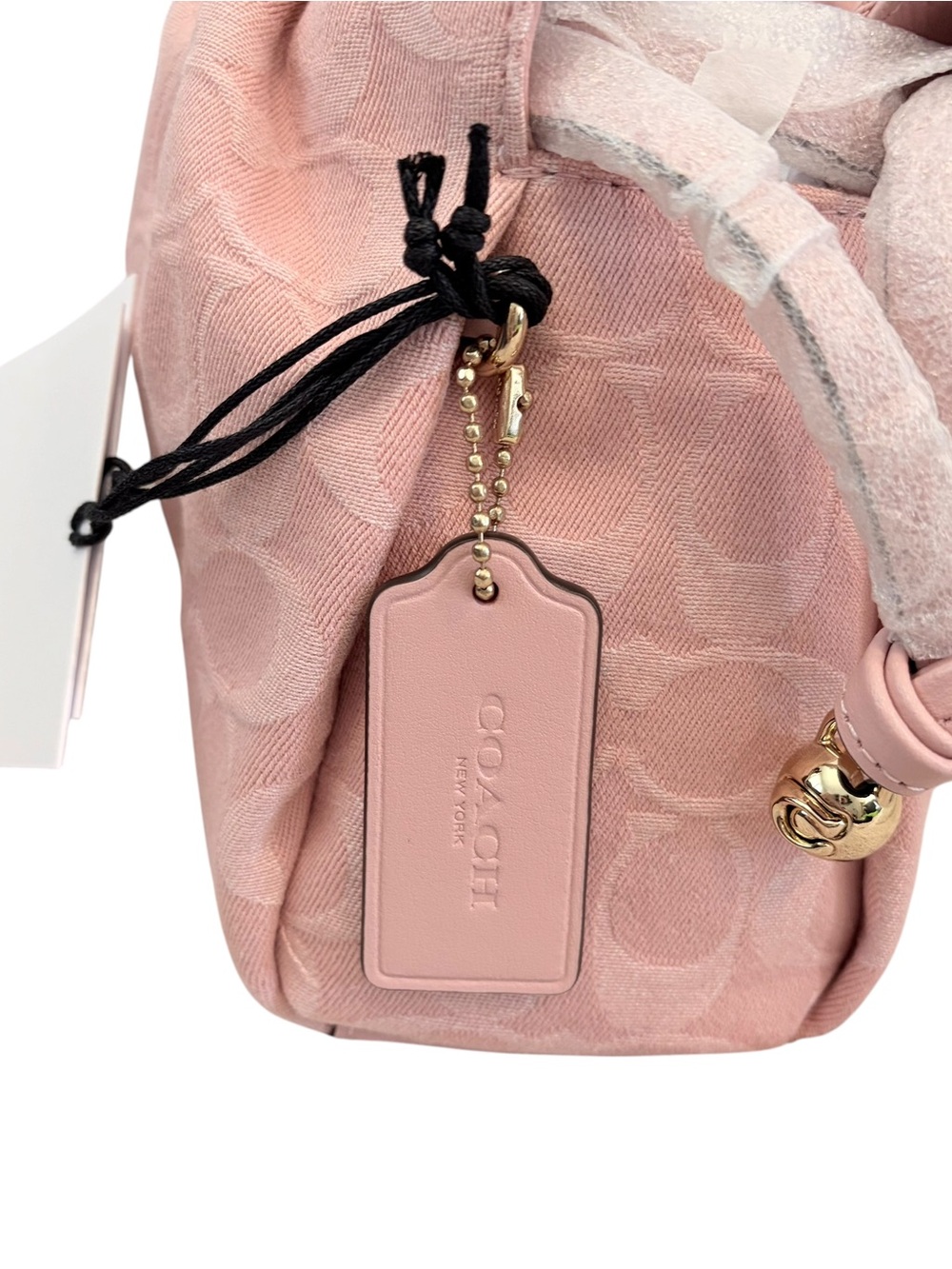 Coach Faye Shoulder Bag In Signature Pink Denim - Picture 10 of 11